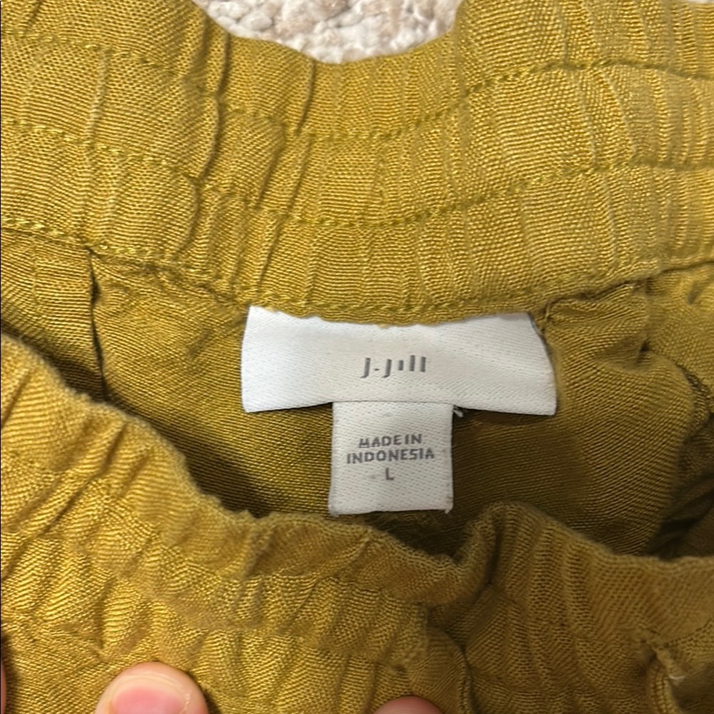 J. Jill Olive Textured pants